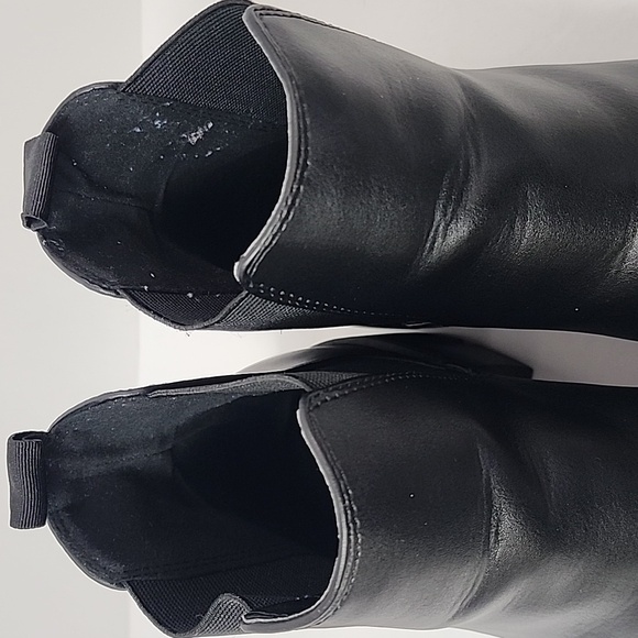 Soda Women's Midnight Black Chunky Heel Ankle Slip In Boots Eastic Sides, sz 9 - Picture 10 of 15